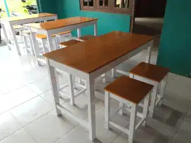 Meja kursi warung cafe promo