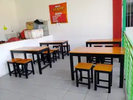 Meja kursi cafe warung promo