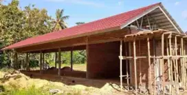 Pemasangan rangka atap baja ringan c75,075+genteng metal terpasang