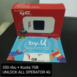 BARU & Unlock Layar LCD Modem Wifi Mifi 4G LTE + kuota 7GB