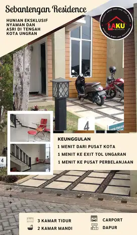 Rumah siap huni 2 Lantai di Perum Sebantengan Residence Ungaran