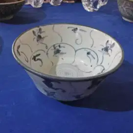 Mangkuk Antik Cina Motif Bunga 15cm