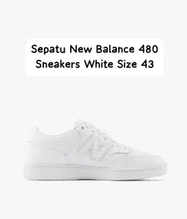 Sepatu New Balance 480 Sneakers White Size 43 Brand New Murah