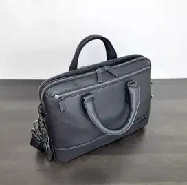 Tas Tumi Harrison Sycamore Slim Brief Leather Black Tas Kerja Pria