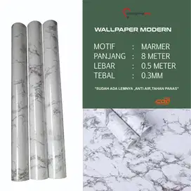 Wallpaper Dinding 10 meter Roll Marmer