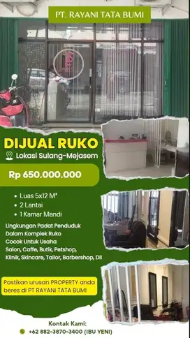 RUKO/RUANG USAHA dijual