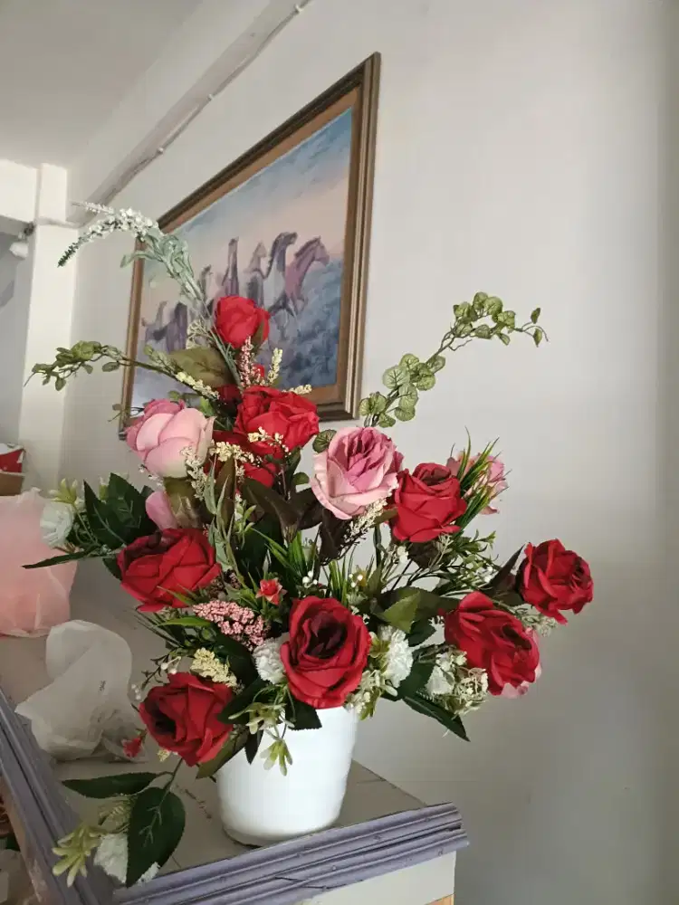 Hiasan rangkaian bunga mewah harga kaki lima