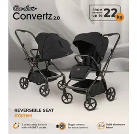 For sale stroller cocolatte convertz Black