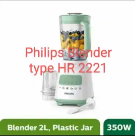 PHILIPS BLENDER 5000 SERIES TYPE HR 2221/30 WARNA HIJAU,NEW, GARANSI