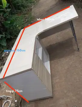 Meja kantor L / siku murah