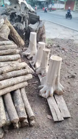 Kaki meja kayu jati alam8