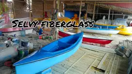 Perahu dayung kano fiberglass murah siap