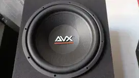 Subwoofer 12 merk AVX + box nya, harga 600rb, kondisi normal