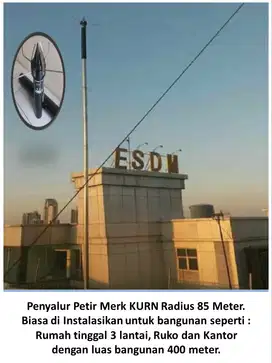 alat penangkal petir kantor dan ruko