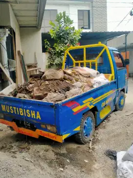 Jasa angkut & buang brangkal puing barangkal sampah daun prabotan dll