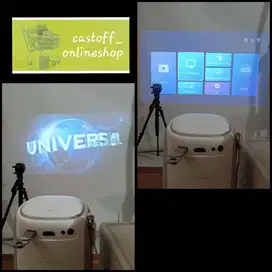Like New - AY2 Mini Projector Auto Correction 2in1 BT Speaker WiFi5G