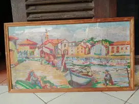DIJUAL LUKISAN SULAM KRISTIK 40 x 75 harga 300.000