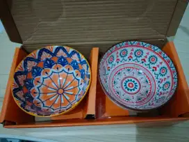 Mangkuk set premium Bahan keramik tebal(mangkok 2+4 sumpit)box hampers