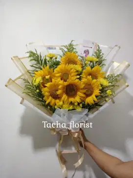 Buket bunga matahari segar