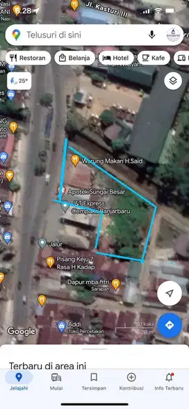 Dijual tanah beserta ruko nya