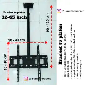 Bracket braket breket tv gantung 45 - 65 inch