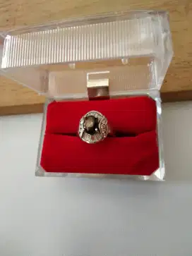 Preloved like new Cincin Perak Batu Black Saphire