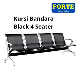 KURSI BANDARA / KURSI TUNGGU BESI STAINLESS 4 SEAT SANDARAN