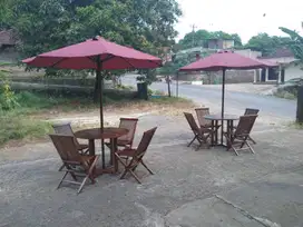 Meja Bundar Kursi Payung  Cafe  / Resto