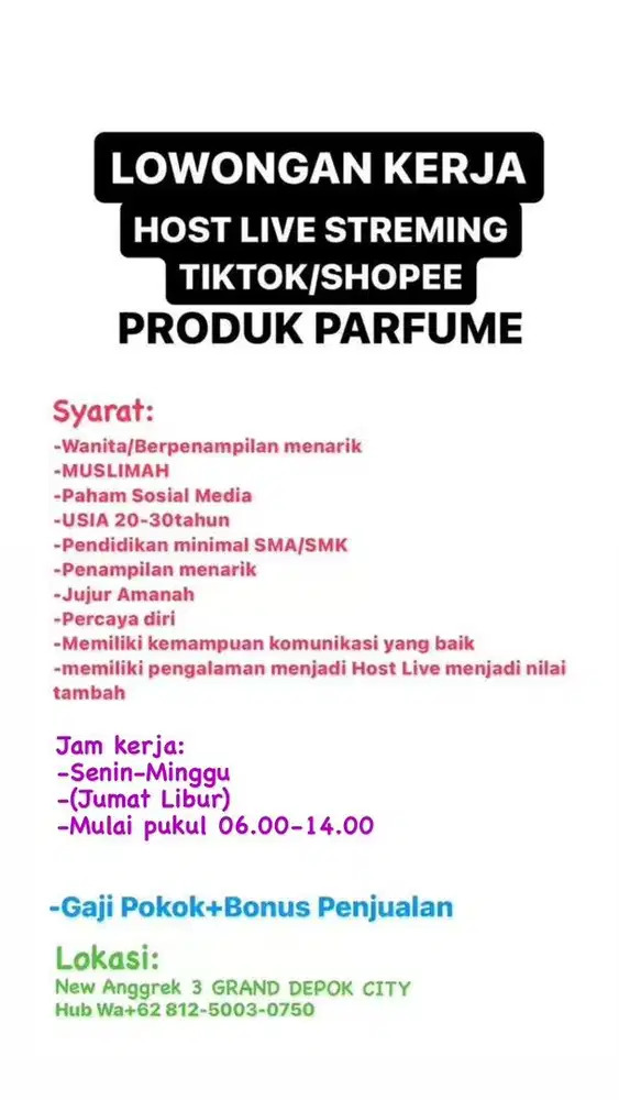 Di CARI HOST LIVE BERPENGALAMAN