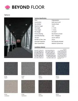 Karpet Tile Beyond Reform | Karpet Lantai Kantor/Apartemen/Hotel