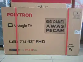 Google TV Polytron 43inci. Baru