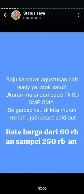 Sewa karnaval / nikah pesta dll