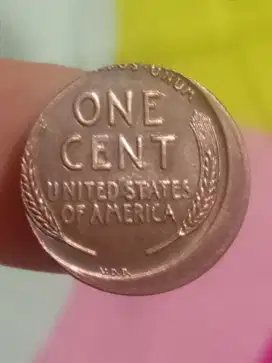 Koin langka 1 cent USA Lincoln th. 1909 S kondisi error' off-center