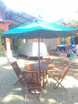 Meja Tenda Payung + Kursi  Cafe