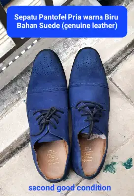 Sepatu Pantofel Pria warna Biru merk Ftale Size 43 (Second)