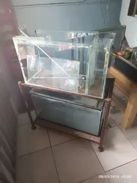 Aquarium 70 cm filter samping dan aquarium vosso