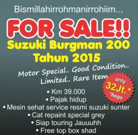 Sale Suzuki Burgman 200