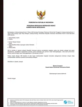 Jasa pembuatan NIB & SPPIRT