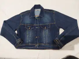 Jaket jeans wanita mobile power