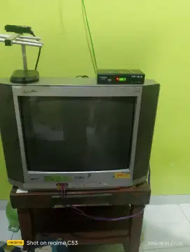 Tv tabung sanyo 21 inchi plus stb