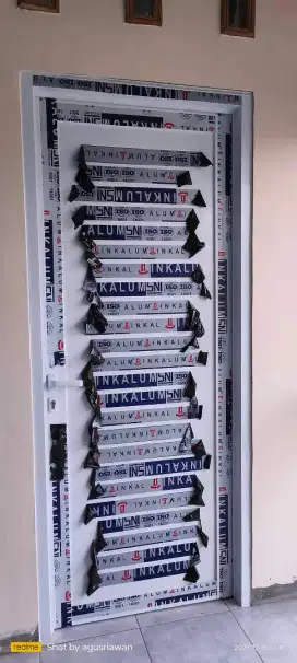 Jual kusen pintu jendela kaca aluminium pls pasang