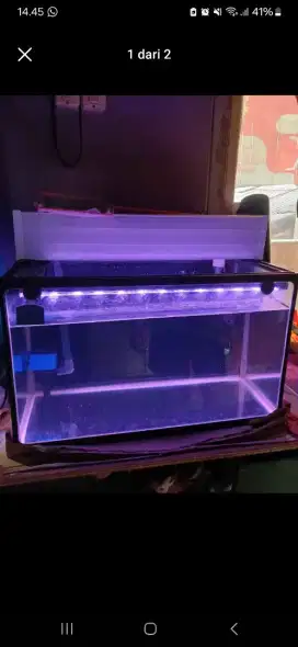 AQUARIUM 60X30 FULLSET LAMPU DAN FILTER