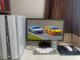 PC Gaming fullset + LED monitor LG 24 inch +Keyboard mouse berkualitas
