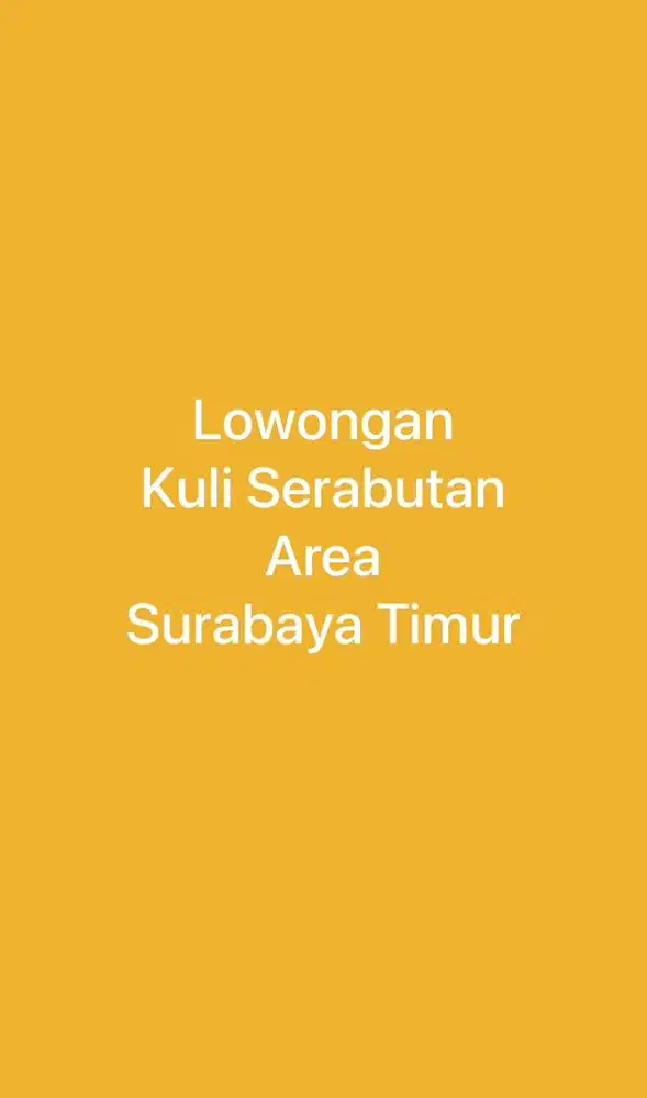 DICARI Kuli Serabutan Domisili Surabaya Timur Punya Kendaraan Sendiri.