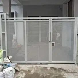 pagar lipat plat bolong besi galvanis