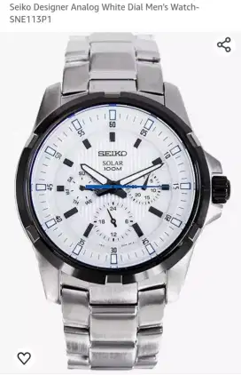 Jam Tangan Seiko analog Putih Seri SNE113P1