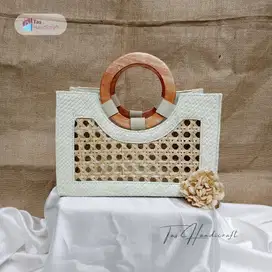 Tas Pandan Jinjing Kayu | Tas Hampers Souvenir Model Terbaru Murah