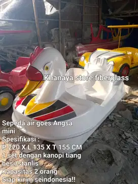 Angsa gowes mini putih 2 orang/perahu angsa goes/Sepeda air bebek baru