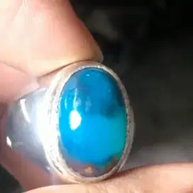 natural bacan doko body glass ring alpaka