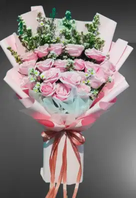 Buket mawar pink